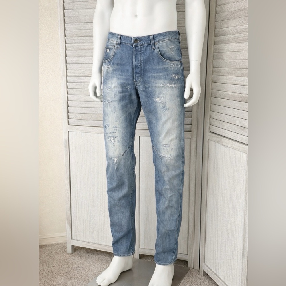 G-Star RAW ARC 3D Slim Jeans | Size 36x34 | Medium Wash | Distressed Denim |